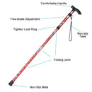 Lightweight Elderly Care Gift Aluminum Alloy Made Hiking Poles Non-slip Crutches Folding Trekking Stick Telescopic Walking Cane