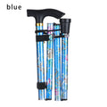 Lightweight Elderly Care Gift Aluminum Alloy Made Hiking Poles Non-slip Crutches Folding Trekking Stick Telescopic Walking Cane