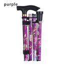 Lightweight Elderly Care Gift Aluminum Alloy Made Hiking Poles Non-slip Crutches Folding Trekking Stick Telescopic Walking Cane