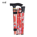 Lightweight Elderly Care Gift Aluminum Alloy Made Hiking Poles Non-slip Crutches Folding Trekking Stick Telescopic Walking Cane