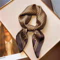 Hot Selling New 90 * 90 Women's Headscarf High-end Simple Black and White Polka Dot Printed Twill Silk Light Luxury Scarf