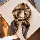 Hot Selling New 90 * 90 Women's Headscarf High-end Simple Black and White Polka Dot Printed Twill Silk Light Luxury Scarf