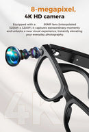 2026 4K HD AI Smart Glasses Chat GPT 800MP Camera Bluetooth Call 290mAh Battery 32GB Voice Assistant Control Smart Glasses 2026