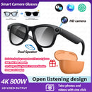2026 4K HD AI Smart Glasses Chat GPT 800MP Camera Bluetooth Call 290mAh Battery 32GB Voice Assistant Control Smart Glasses 2026