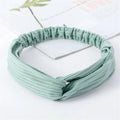 Women Headband Bohemian Elastic Hair Bands Soft Solid Color Girls Hairband Hair Accessories Twisted Knotted Headwrap