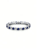 925 Sterling Silver 1.4mm Fashion Simplicity Full Zircon Stackable Plain Ring For Women Daily Party Personalized Fine Jewelry
