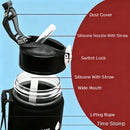 Sports Water Bottle with Time-Tracking Straw Leak Proof Locking Flip Cover for Easy Carry Ideal for Outdoor Adventures