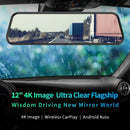 4K HD Car DVR Touch Screen Carplay & Android Auto Dash Cam Night Vision Video Recorder Driving Recorder