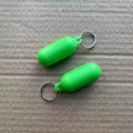 2pcs Kayak Keychain Float Surf Floating Non Sinking Pendant Lock Ring Yellow Beach Markers Yacht Inflatable Boat Edc Accessories
