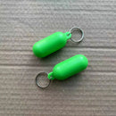 2pcs Kayak Keychain Float Surf Floating Non Sinking Pendant Lock Ring Yellow Beach Markers Yacht Inflatable Boat Edc Accessories