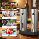 USB Rechargeable Automatic Pepper Grinder Salt And Pepper Mill Adjustable Coarseness Spice Grinder with LED Light for Kitchen