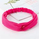 Women Headband Bohemian Elastic Hair Bands Soft Solid Color Girls Hairband Hair Accessories Twisted Knotted Headwrap
