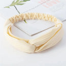 Women Headband Bohemian Elastic Hair Bands Soft Solid Color Girls Hairband Hair Accessories Twisted Knotted Headwrap