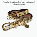 Pet Collar and Leash Set Leather Fashion Adjustable Collars for Dogs Pet Supplies Collars for Medium and Large Dogs Gift for Dog