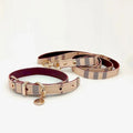 Pet Collar and Leash Set Leather Fashion Adjustable Collars for Dogs Pet Supplies Collars for Medium and Large Dogs Gift for Dog