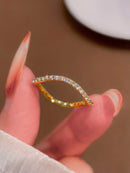 925 Sterling Silver 1.4mm Fashion Simplicity Full Zircon Stackable Plain Ring For Women Daily Party Personalized Fine Jewelry
