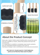 Biodegradable Bamboo Toothbrush Environmentally Friendly Natural Material Ultra Dense and Soft Bristles10 Thousand Br