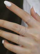 925 Sterling Silver 1.4mm Fashion Simplicity Full Zircon Stackable Plain Ring For Women Daily Party Personalized Fine Jewelry