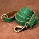 Real Leather Dog Leash Durable Medium Large Dog Lead Genuine Leather Walking Pet Leads Leash for Dogs German Shepherd Pitbull