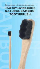 Biodegradable Bamboo Toothbrush Environmentally Friendly Natural Material Ultra Dense and Soft Bristles10 Thousand Br