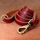 Real Leather Dog Leash Durable Medium Large Dog Lead Genuine Leather Walking Pet Leads Leash for Dogs German Shepherd Pitbull