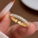 925 Sterling Silver 1.4mm Fashion Simplicity Full Zircon Stackable Plain Ring For Women Daily Party Personalized Fine Jewelry