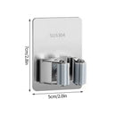 Stainless Steel Wall Mounted Mop Storage Rack No Nail Broom Holder Waterproof Household Organizer for Bathroom Kitchen