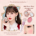 Flower Knows Strawberry Rococo Series Embossed Blush 5g Blush Powder Berry Mary Blusher Palette Makeup Profesional