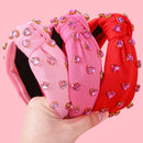 1/3pcs Fashion Valentine's Day Headbands Crystal Love Heart Hairband Headbands Headwear Girls Women Party Hair Accessories