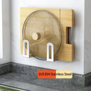 Pot Lid Rack Pot Cover Cutting Board Holder Sponge Storage Shelf Kitchen Bathroom Wall Mounted Organizer Rack Accessories