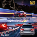 4K HD Car DVR Touch Screen Carplay & Android Auto Dash Cam Night Vision Video Recorder Driving Recorder