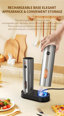 USB Rechargeable Automatic Pepper Grinder Salt And Pepper Mill Adjustable Coarseness Spice Grinder with LED Light for Kitchen