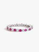 925 Sterling Silver 1.4mm Fashion Simplicity Full Zircon Stackable Plain Ring For Women Daily Party Personalized Fine Jewelry