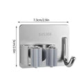 Stainless Steel Wall Mounted Mop Storage Rack No Nail Broom Holder Waterproof Household Organizer for Bathroom Kitchen