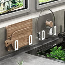 Pot Lid Rack Pot Cover Cutting Board Holder Sponge Storage Shelf Kitchen Bathroom Wall Mounted Organizer Rack Accessories