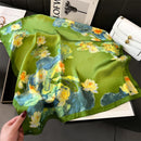 Hot Selling New 90 * 90 Women's Headscarf High-end Simple Black and White Polka Dot Printed Twill Silk Light Luxury Scarf
