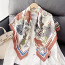 Hot Selling New 90 * 90 Women's Headscarf High-end Simple Black and White Polka Dot Printed Twill Silk Light Luxury Scarf