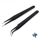 Tweezers, Precision Black DIY Tweezers for Nail Art and Eyelash Extensions Beauty Tools