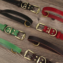 Personalized Dog Collar Leash Set Durable Genuine Leather Dog Collars Engraved Pet ID Necklace With Lead For Small Large Dogs