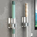 Stainless Steel Wall Mounted Mop Storage Rack No Nail Broom Holder Waterproof Household Organizer for Bathroom Kitchen