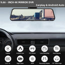 4K HD Car DVR Touch Screen Carplay & Android Auto Dash Cam Night Vision Video Recorder Driving Recorder