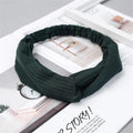 Women Headband Bohemian Elastic Hair Bands Soft Solid Color Girls Hairband Hair Accessories Twisted Knotted Headwrap