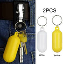 2pcs Kayak Keychain Float Surf Floating Non Sinking Pendant Lock Ring Yellow Beach Markers Yacht Inflatable Boat Edc Accessories