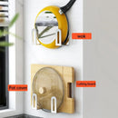 Pot Lid Rack Pot Cover Cutting Board Holder Sponge Storage Shelf Kitchen Bathroom Wall Mounted Organizer Rack Accessories