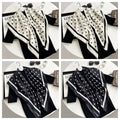 Hot Selling New 90 * 90 Women's Headscarf High-end Simple Black and White Polka Dot Printed Twill Silk Light Luxury Scarf