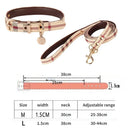 Pet Collar and Leash Set Leather Fashion Adjustable Collars for Dogs Pet Supplies Collars for Medium and Large Dogs Gift for Dog