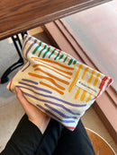 Corduroy Women Cosmetic Bag Large Capacity Makeup Storage Bag Travel Portable Organizer Zipper Wash Bag