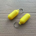 2pcs Kayak Keychain Float Surf Floating Non Sinking Pendant Lock Ring Yellow Beach Markers Yacht Inflatable Boat Edc Accessories