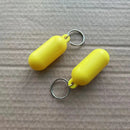 2pcs Kayak Keychain Float Surf Floating Non Sinking Pendant Lock Ring Yellow Beach Markers Yacht Inflatable Boat Edc Accessories