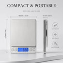 Digital Kitchen Scale Stainless Steel Food Scale with LCD Display for Precise Weighing of Cooking Ingredients Diet